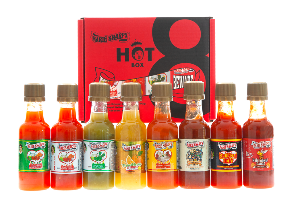 Hot8 sauce essen cocktail sauce Marie Sharps Chili Habanero Gourmet Food chili saucen probierset