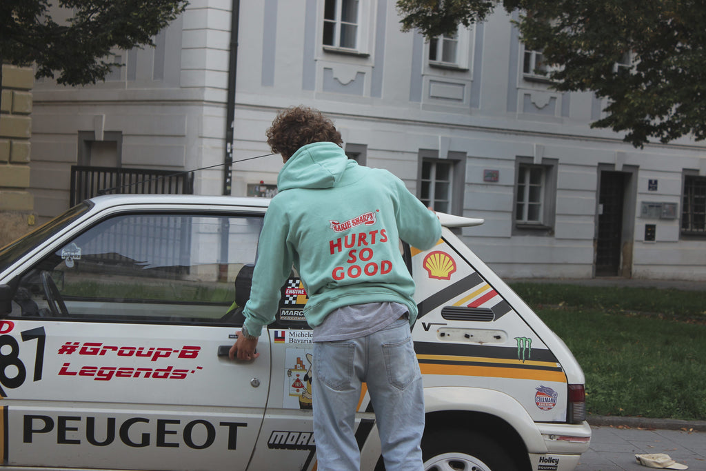 Hoodie dusty mint (unisex in Größe: S)