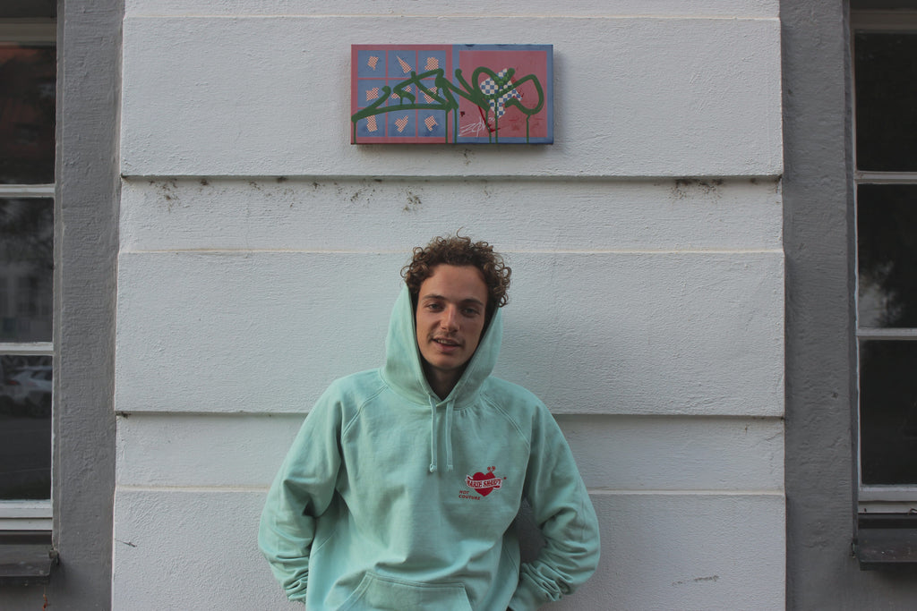 Hoodie dusty mint (unisex in Größe: M)