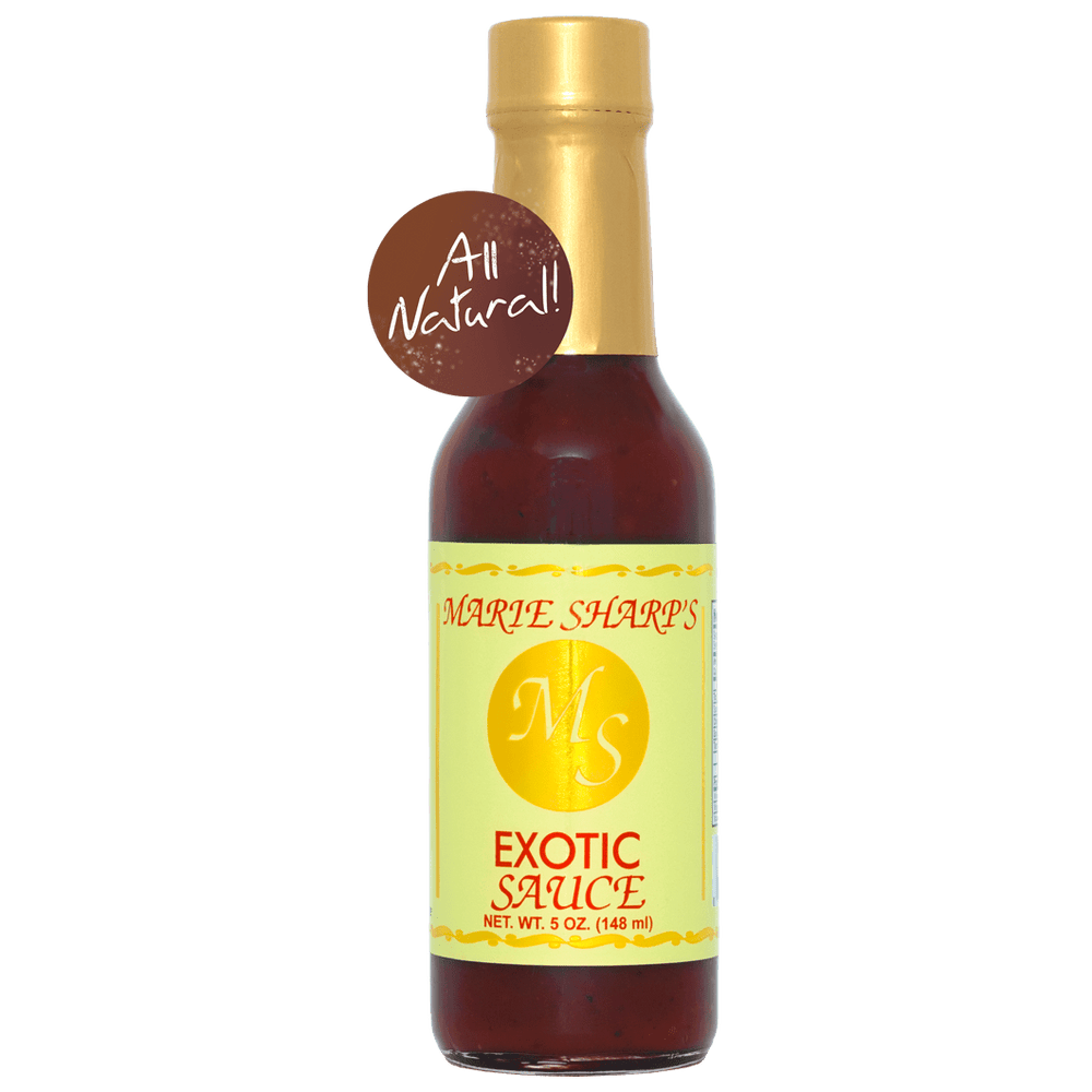 Exotic Sauce, kaum scharf mit Tamarinde und grüner Mango, in 148 und 296 ml erhältlich